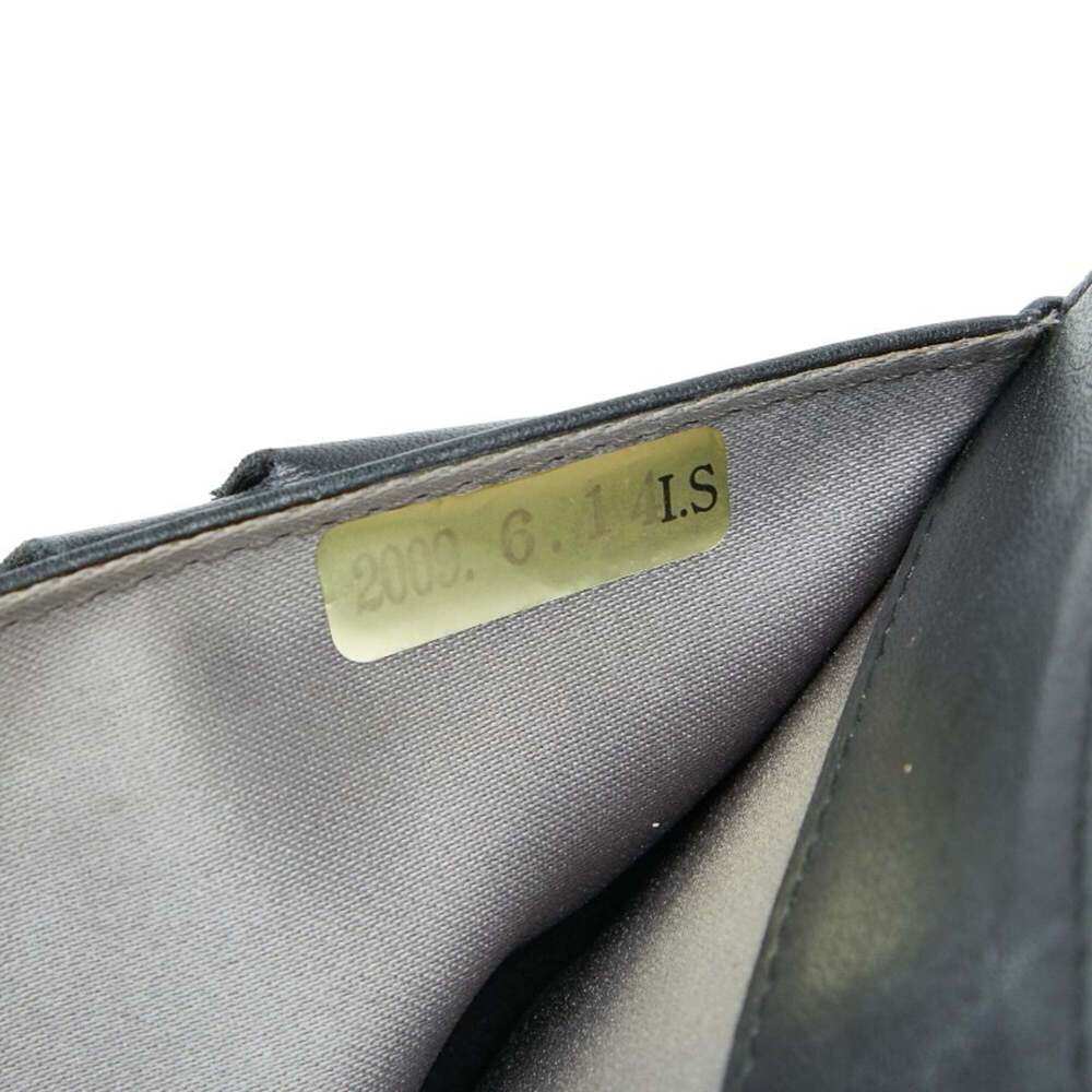 CHANEL Authentic Black Leather Logo Wallet - Picture 10 of 10